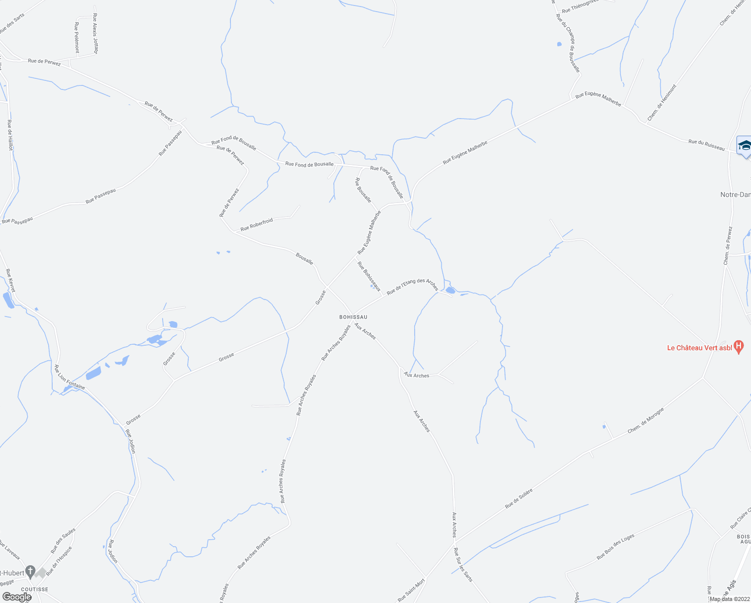 map of restaurants, bars, coffee shops, grocery stores, and more near 315 Rue de l'Etang des Arches in Andenne