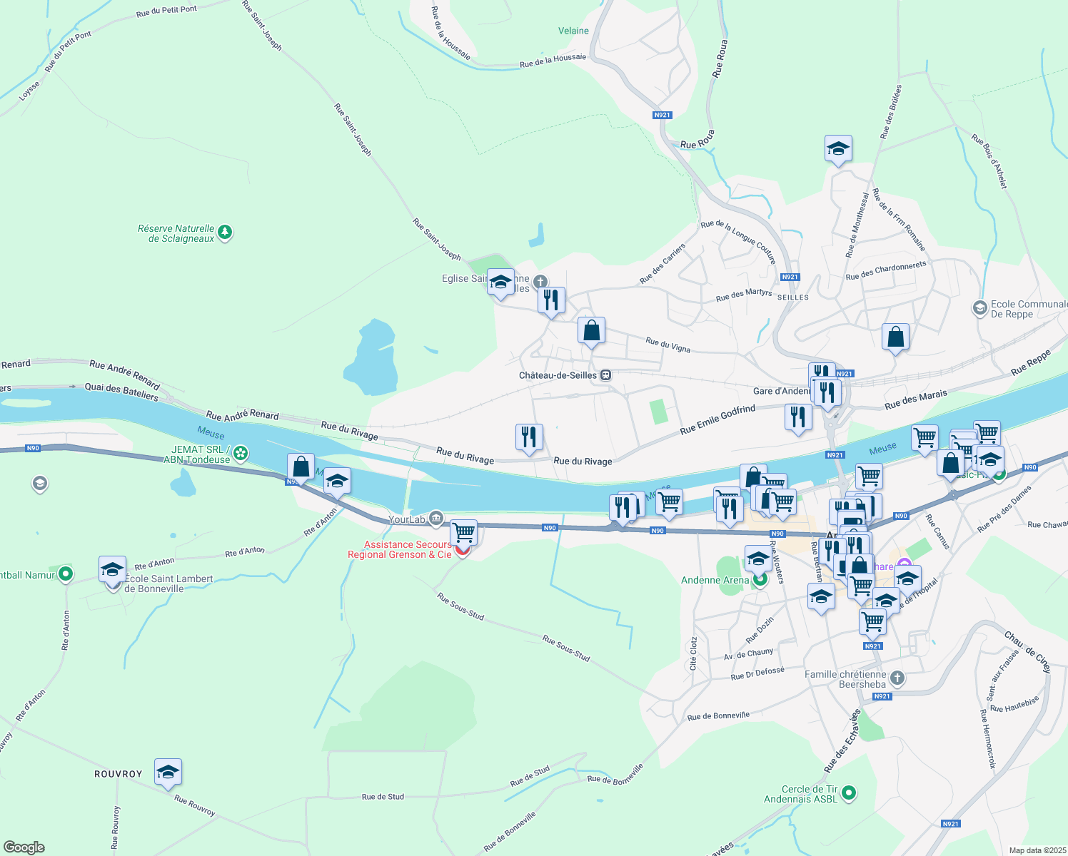 18 Rue du Château, Andenne Région wallonne - Walk Score