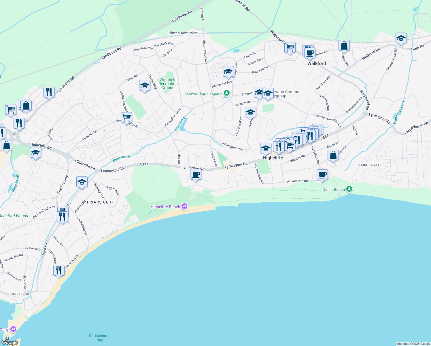 Lymington Road, Highcliffe England Walk Score