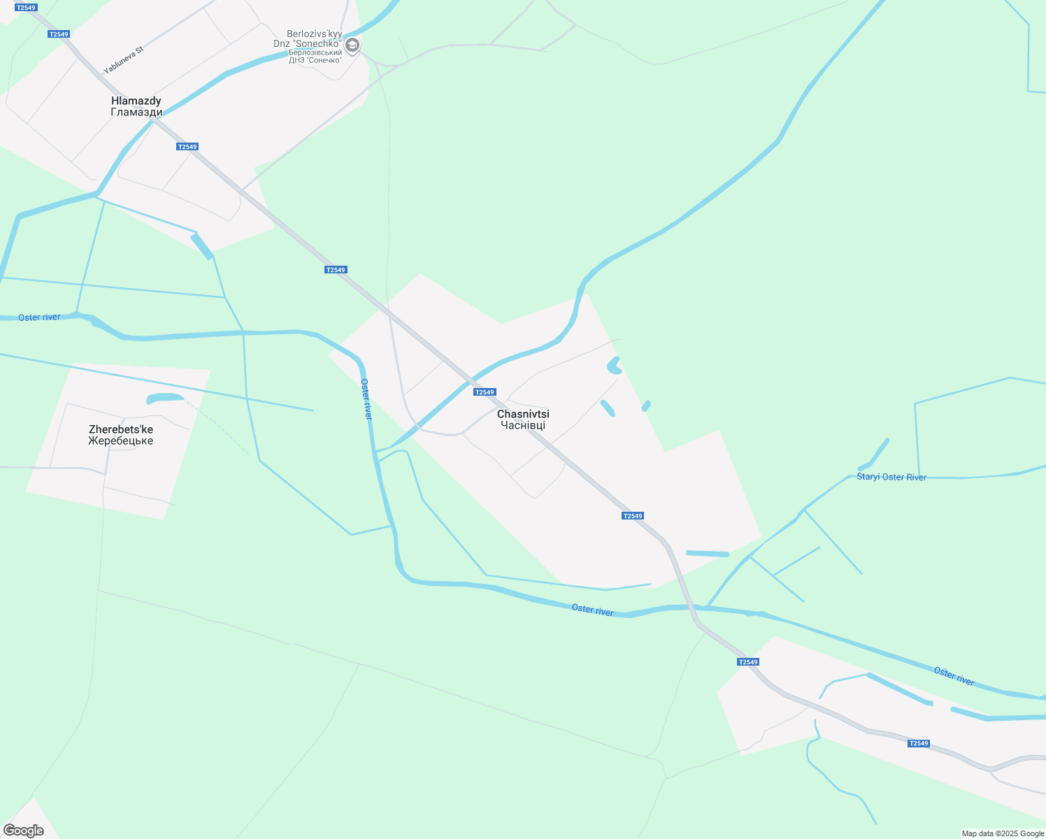 map of restaurants, bars, coffee shops, grocery stores, and more near in Chasnivtsi