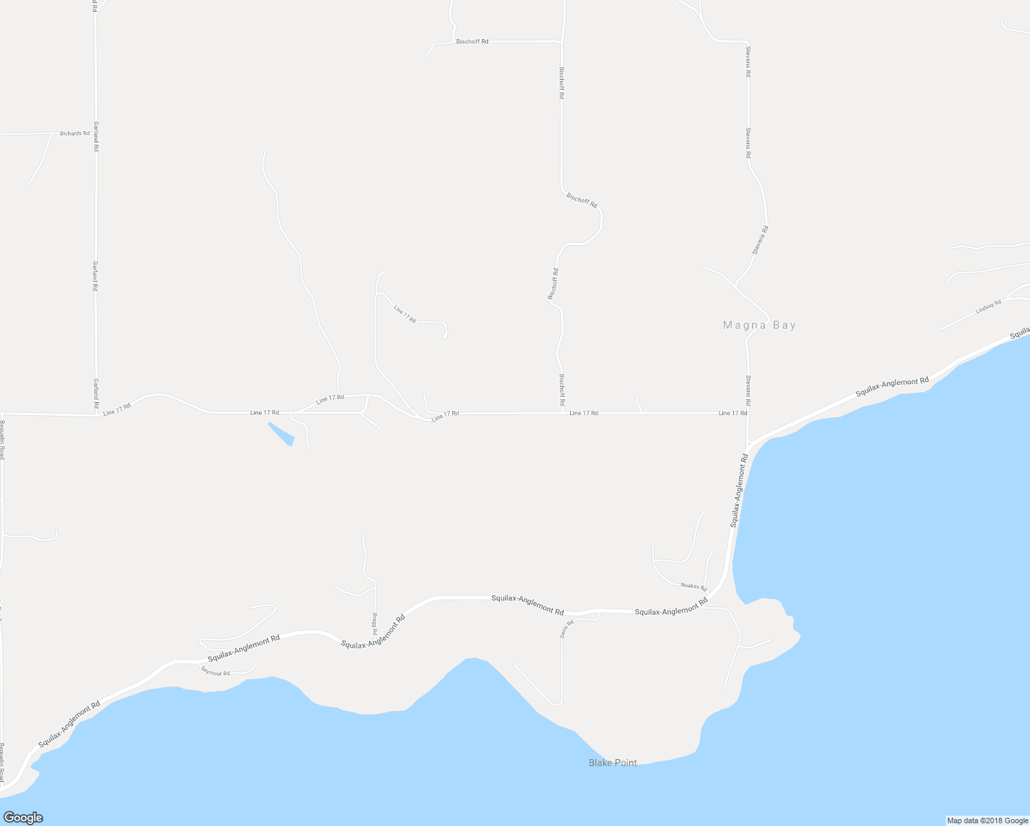 map of restaurants, bars, coffee shops, grocery stores, and more near Line 17 Road in Magna Bay