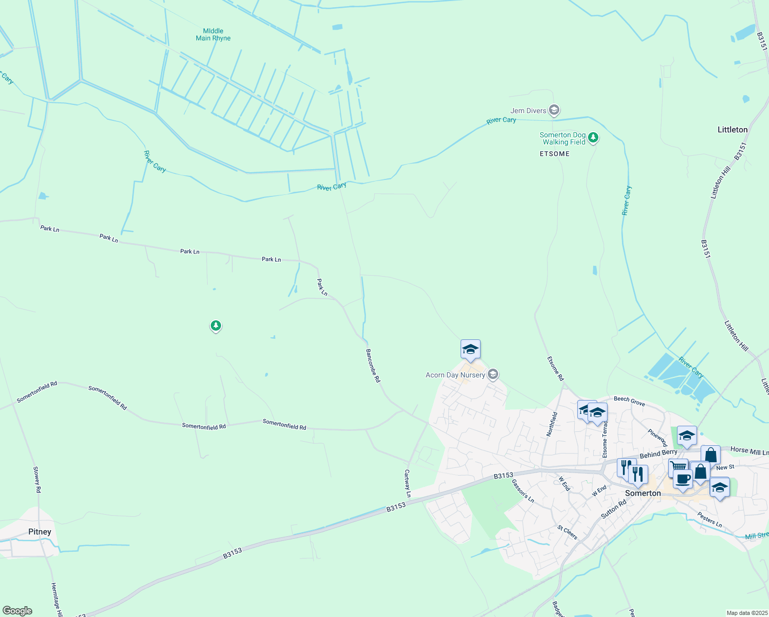 map of restaurants, bars, coffee shops, grocery stores, and more near in Somerset