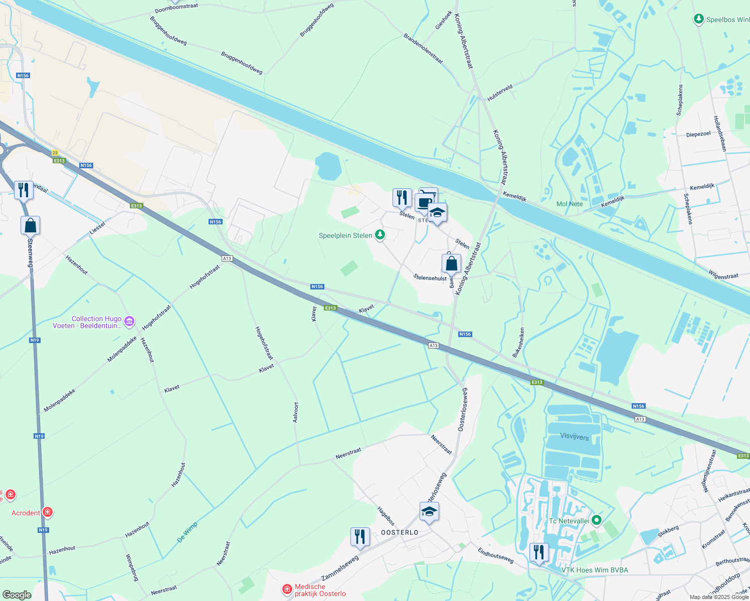 map of restaurants, bars, coffee shops, grocery stores, and more near 3 Janssen-Pharmaceuticalaan in Geel