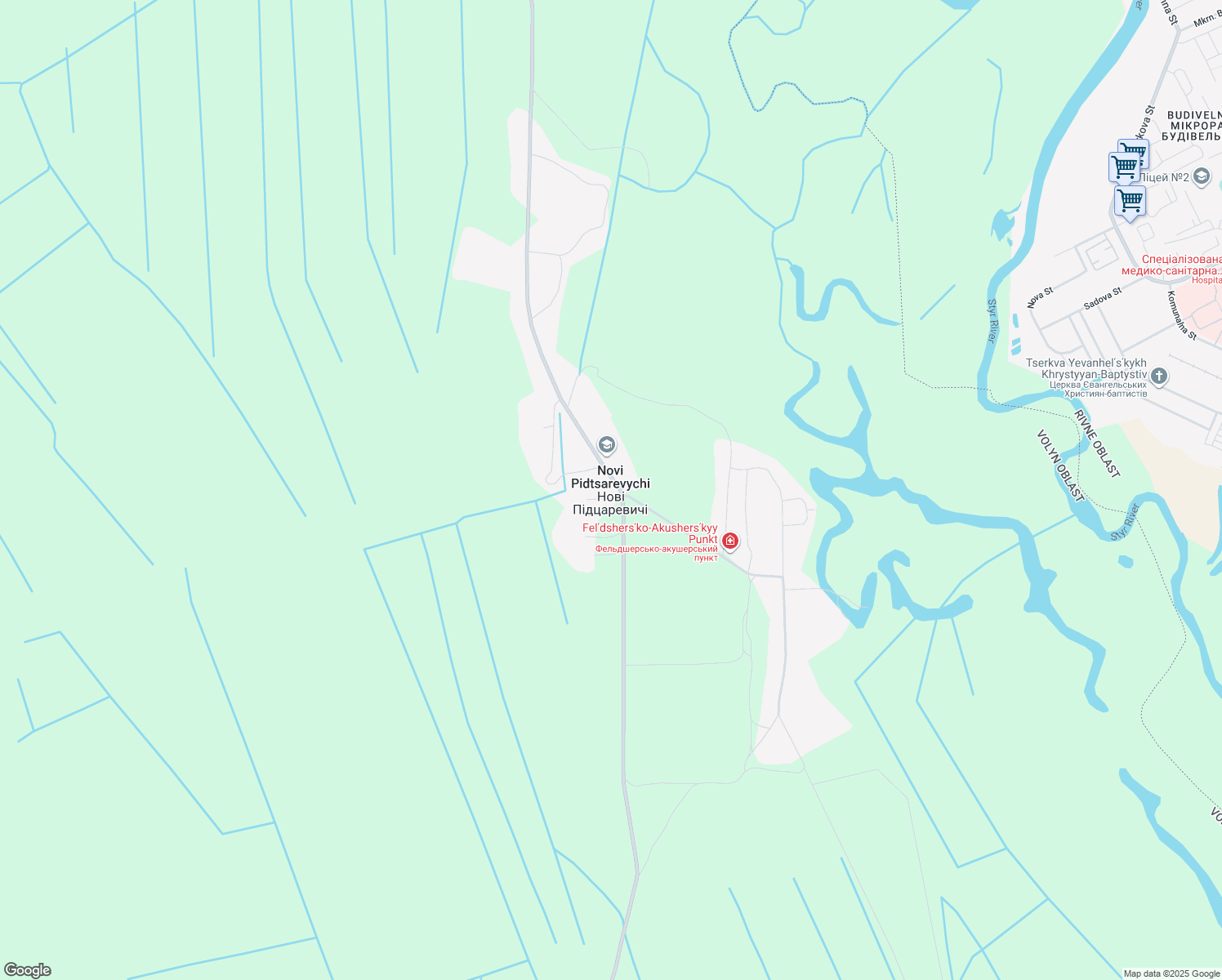 map of restaurants, bars, coffee shops, grocery stores, and more near in Novi Pidtsarevychi