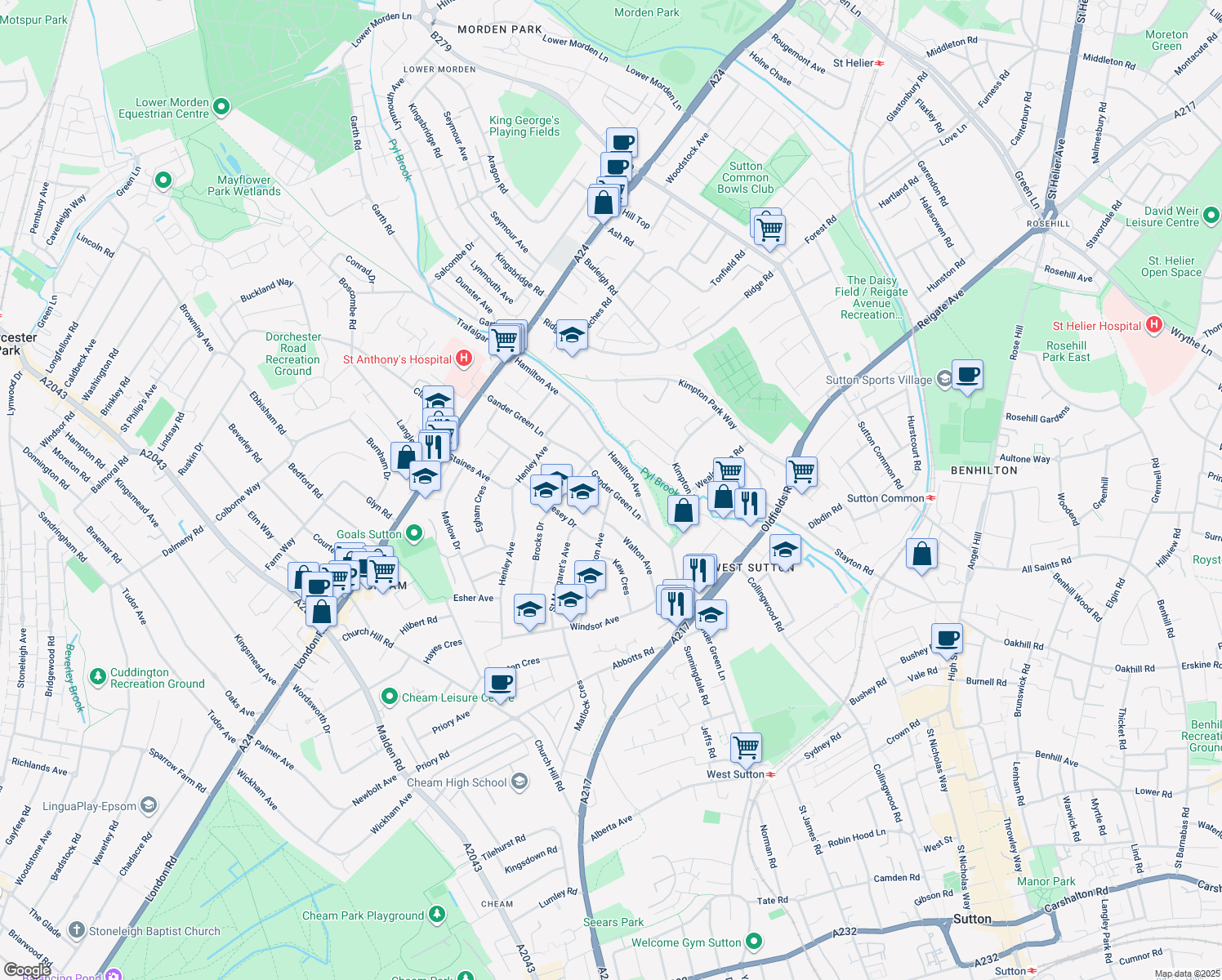 Gander Green Lane, Greater London England Walk Score