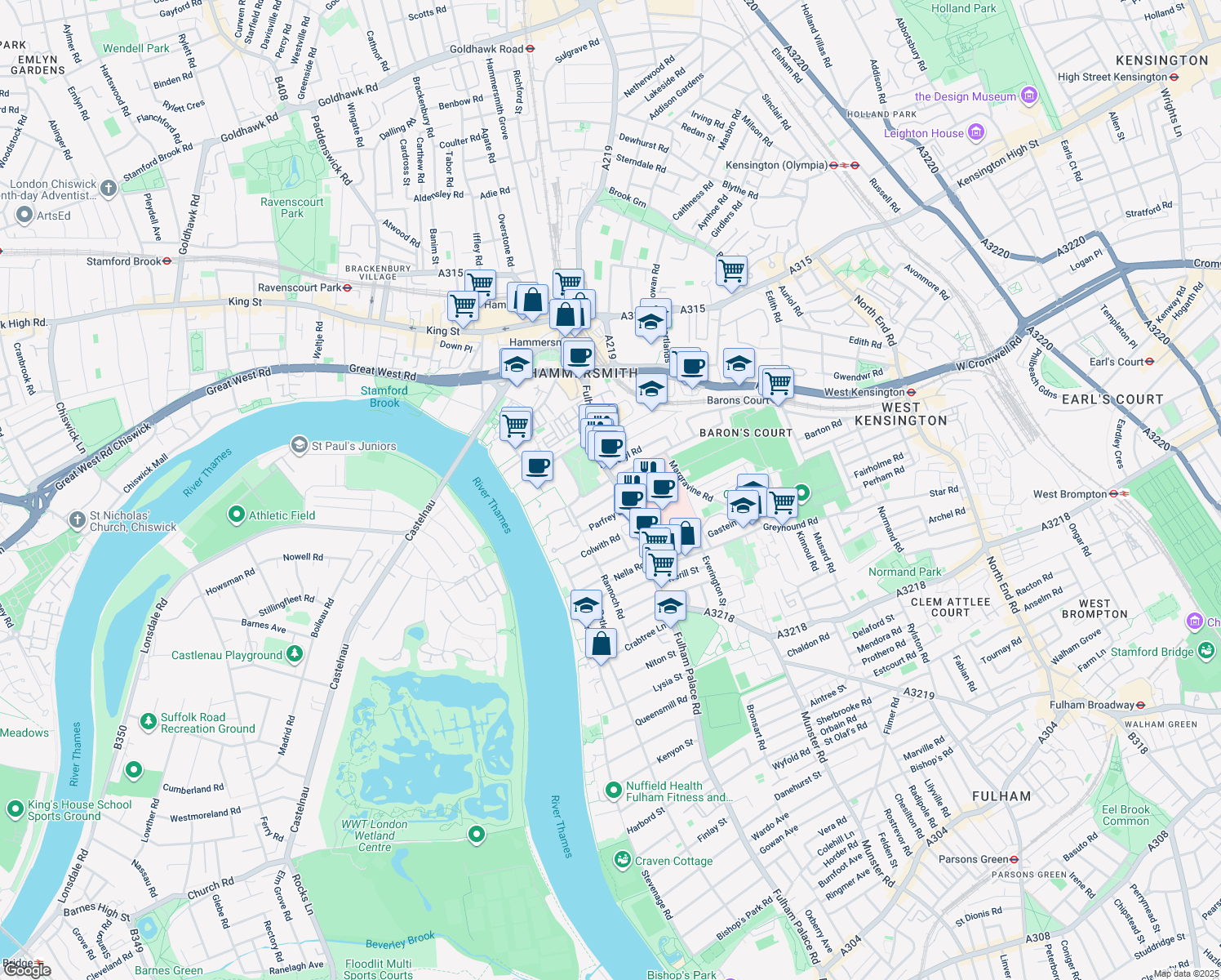 Fulham Palace Road, Greater London England Walk Score