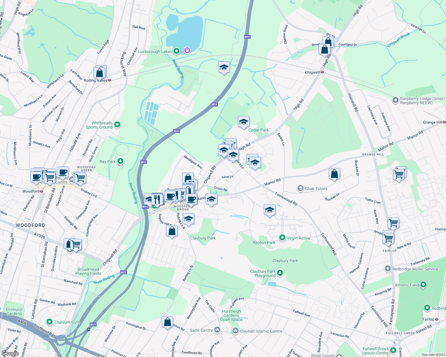 map of restaurants, bars, coffee shops, grocery stores, and more near in 