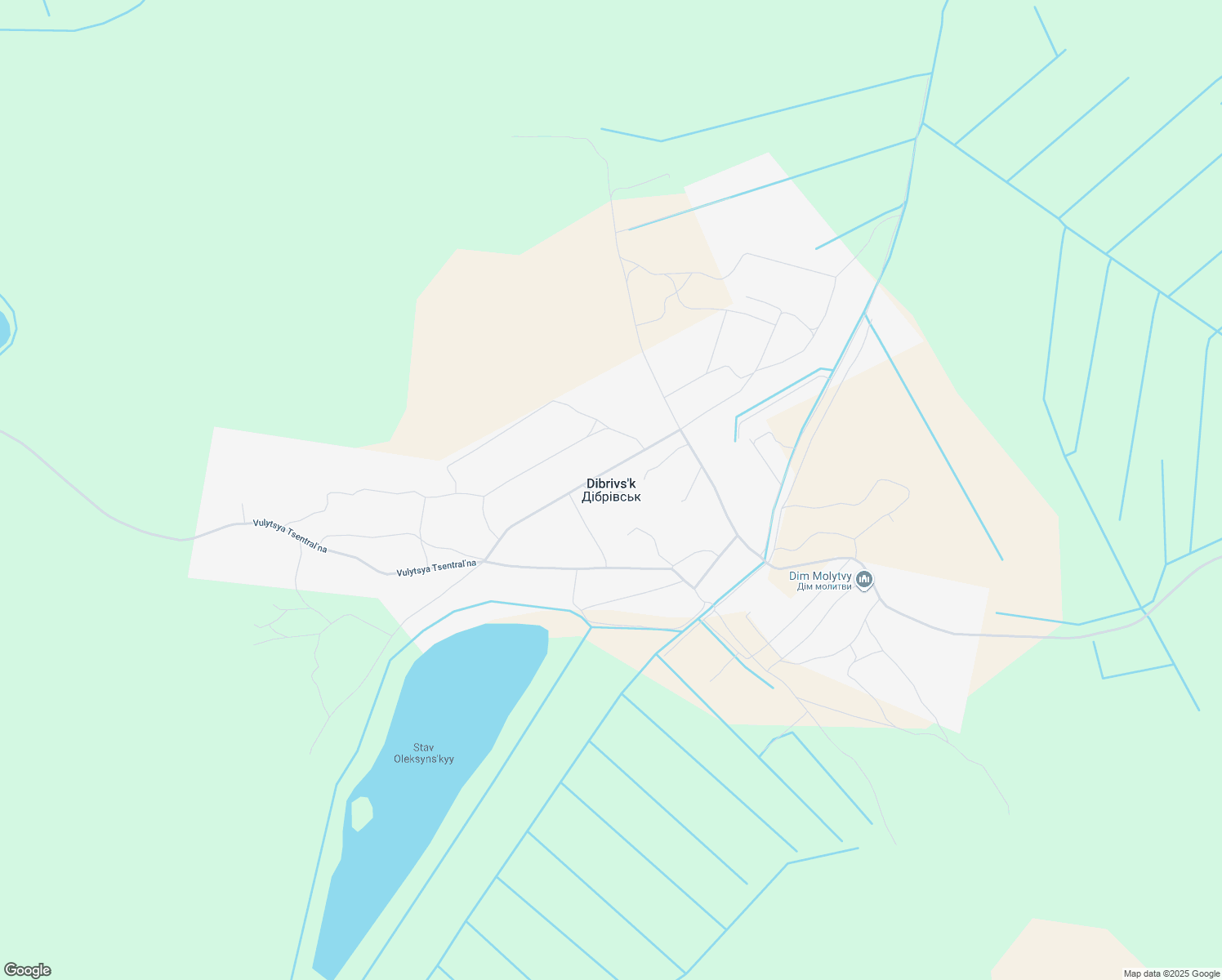 map of restaurants, bars, coffee shops, grocery stores, and more near in Dibrivs'k