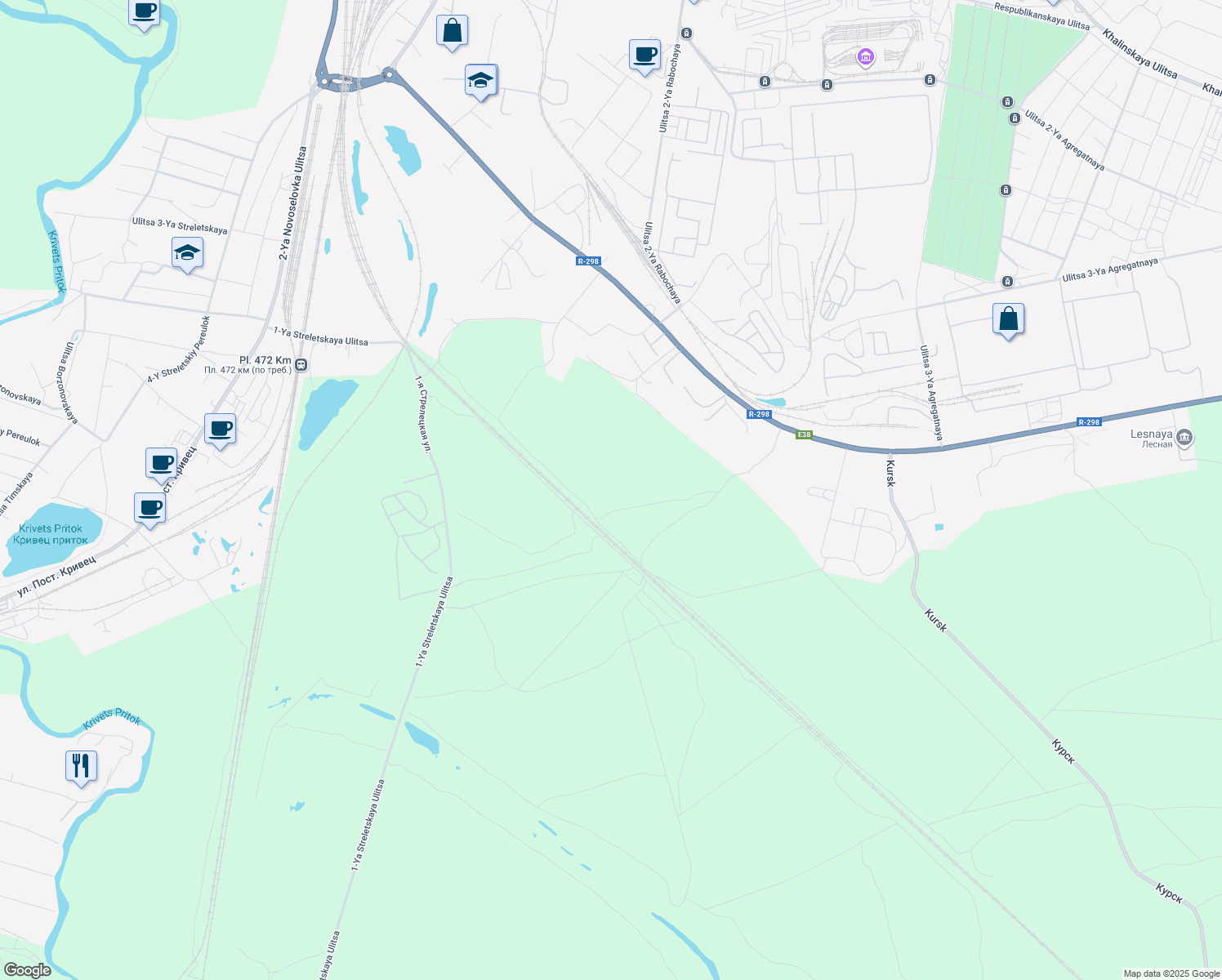 map of restaurants, bars, coffee shops, grocery stores, and more near in 