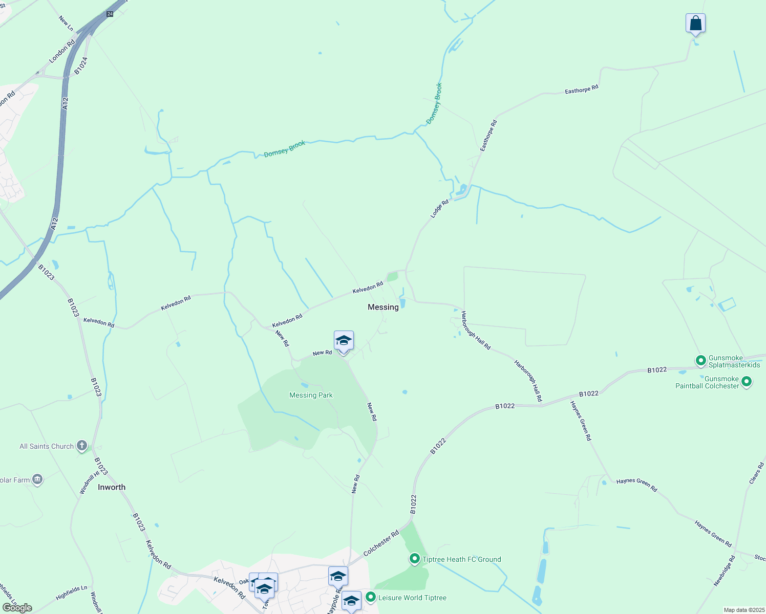 map of restaurants, bars, coffee shops, grocery stores, and more near in Messing