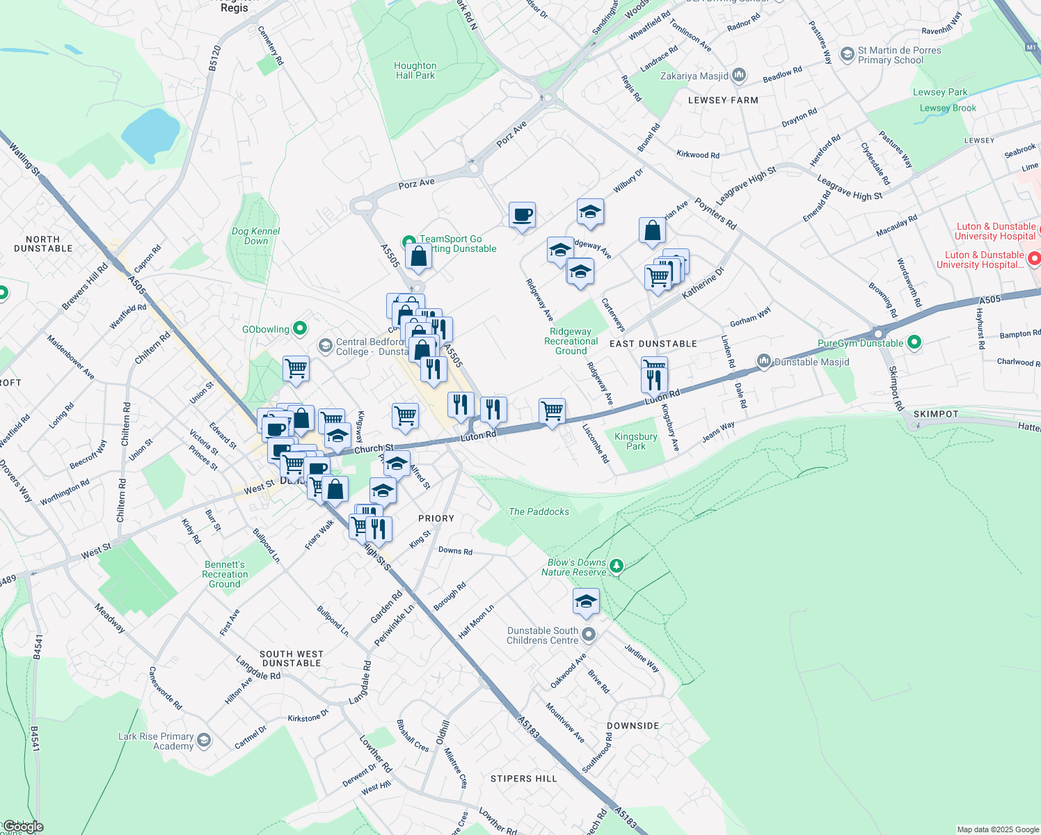 A location in Dunstable Walk Score