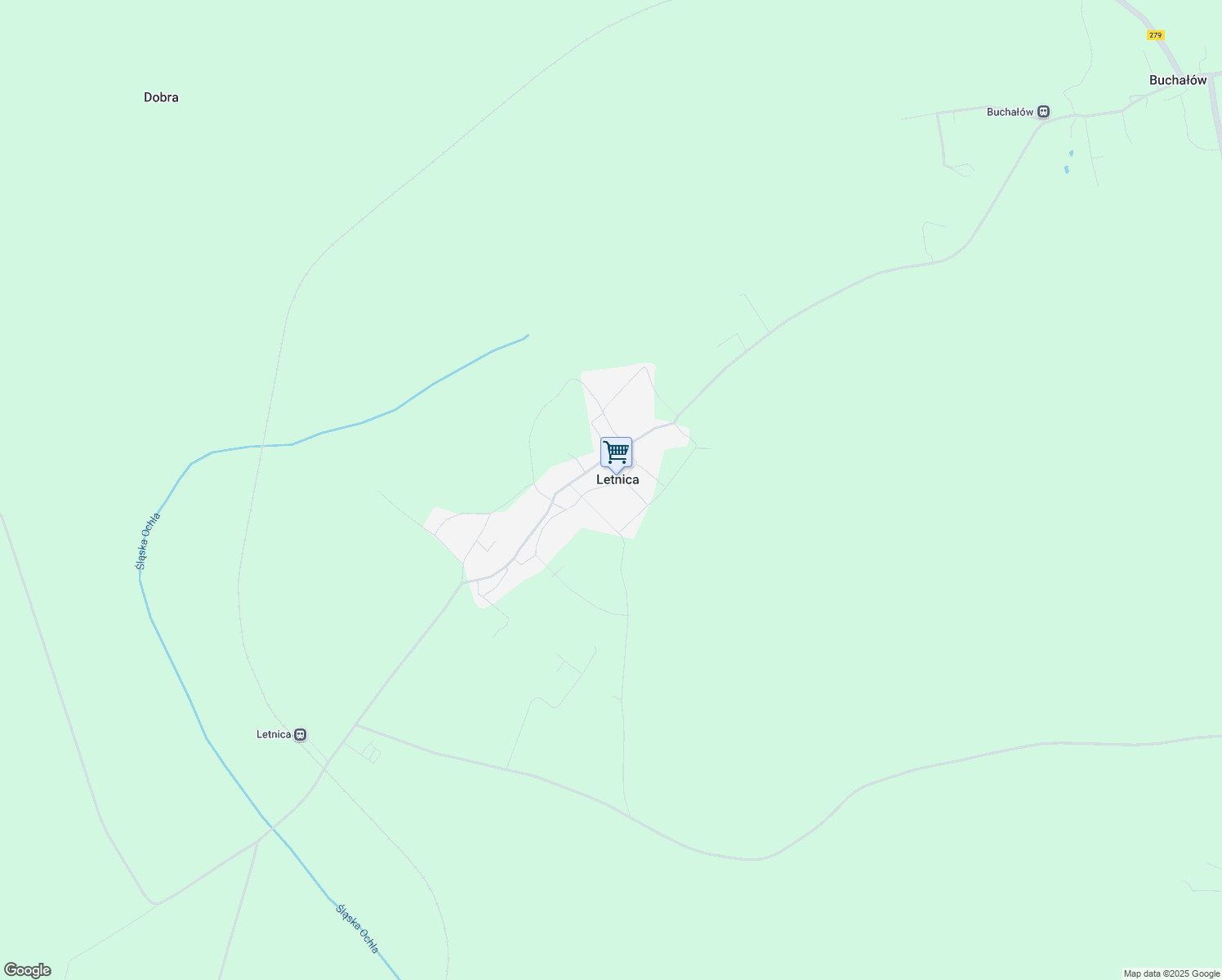 map of restaurants, bars, coffee shops, grocery stores, and more near in Letnica