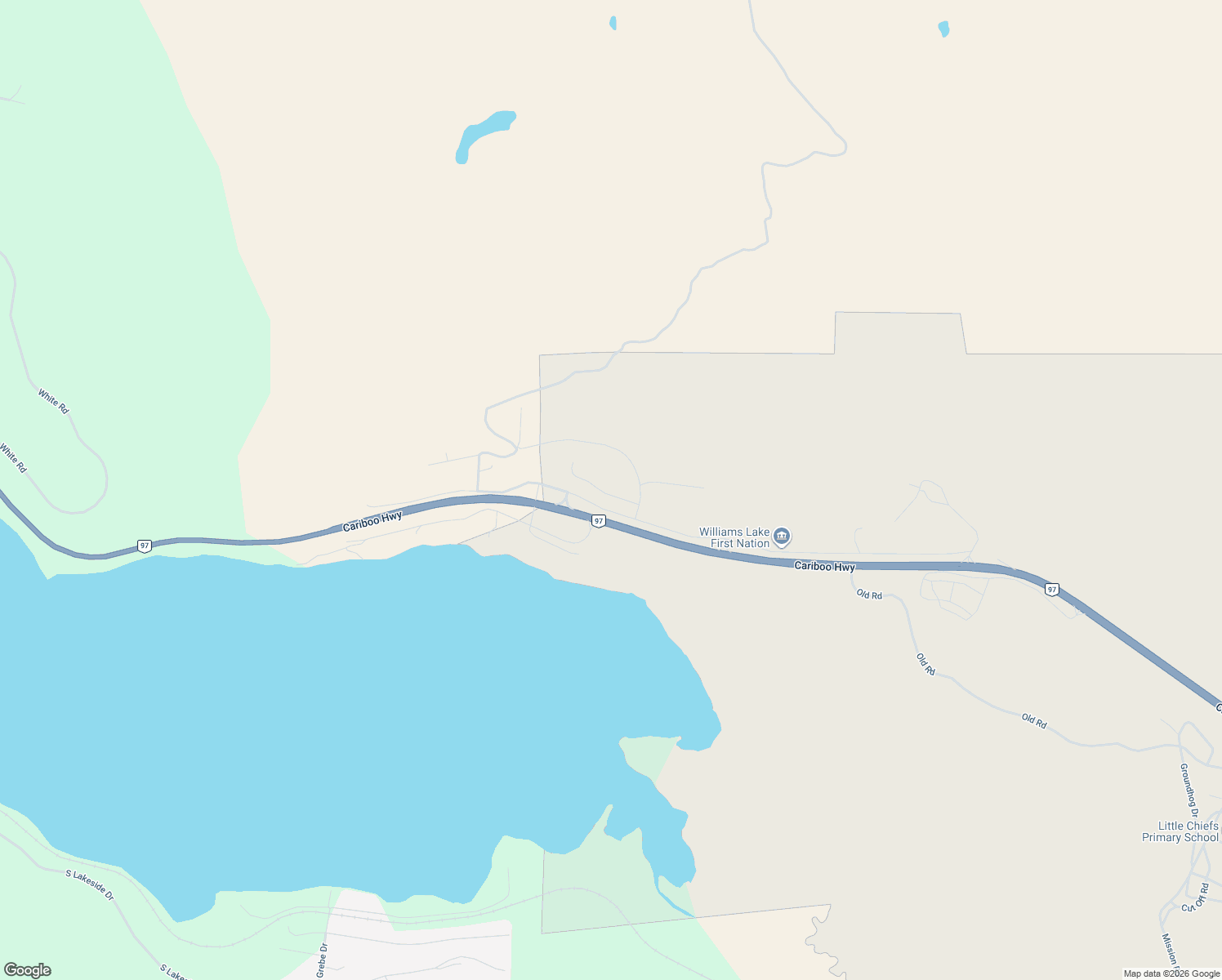 map of restaurants, bars, coffee shops, grocery stores, and more near 2520 Gopher Drive in Cariboo