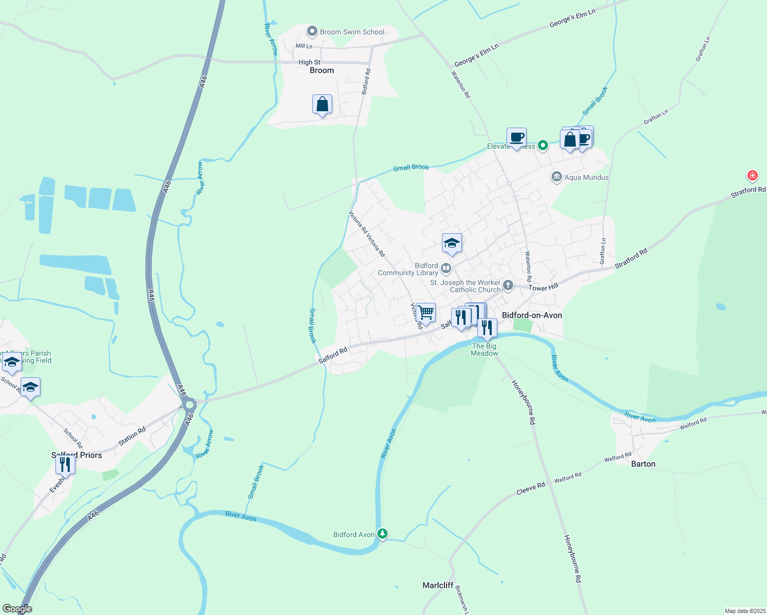 The Meadows, BidfordonAvon England Walk Score