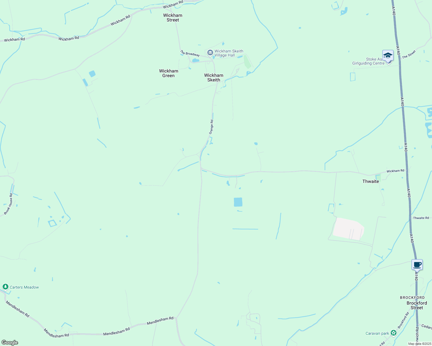 map of restaurants, bars, coffee shops, grocery stores, and more near in Suffolk