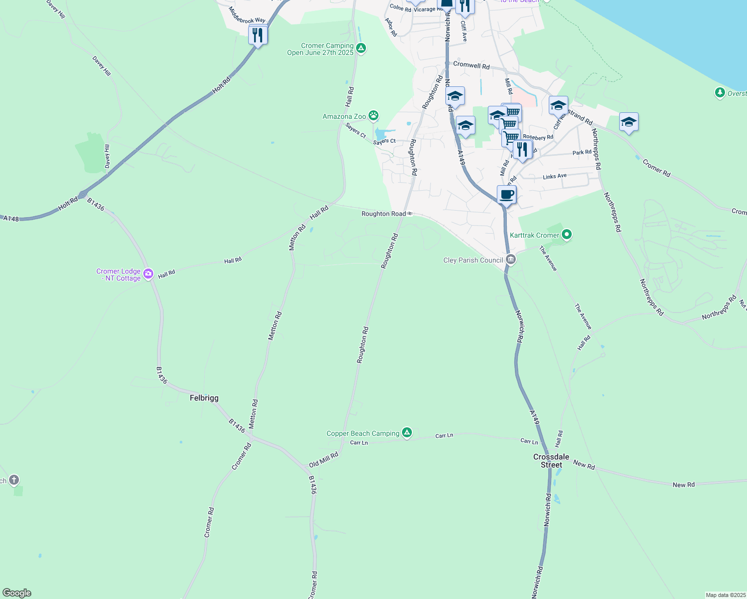 map of restaurants, bars, coffee shops, grocery stores, and more near 248 Roughton Road in Norfolk