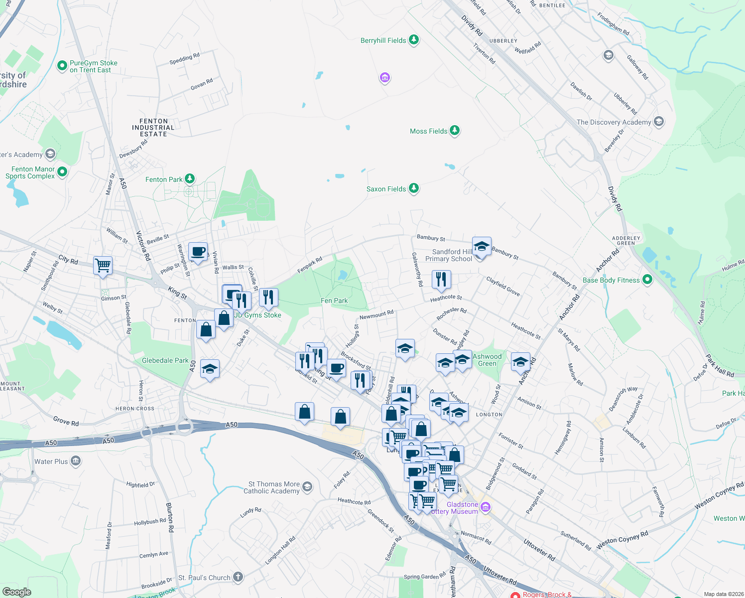 A location in Stoke-on-Trent - Walk Score