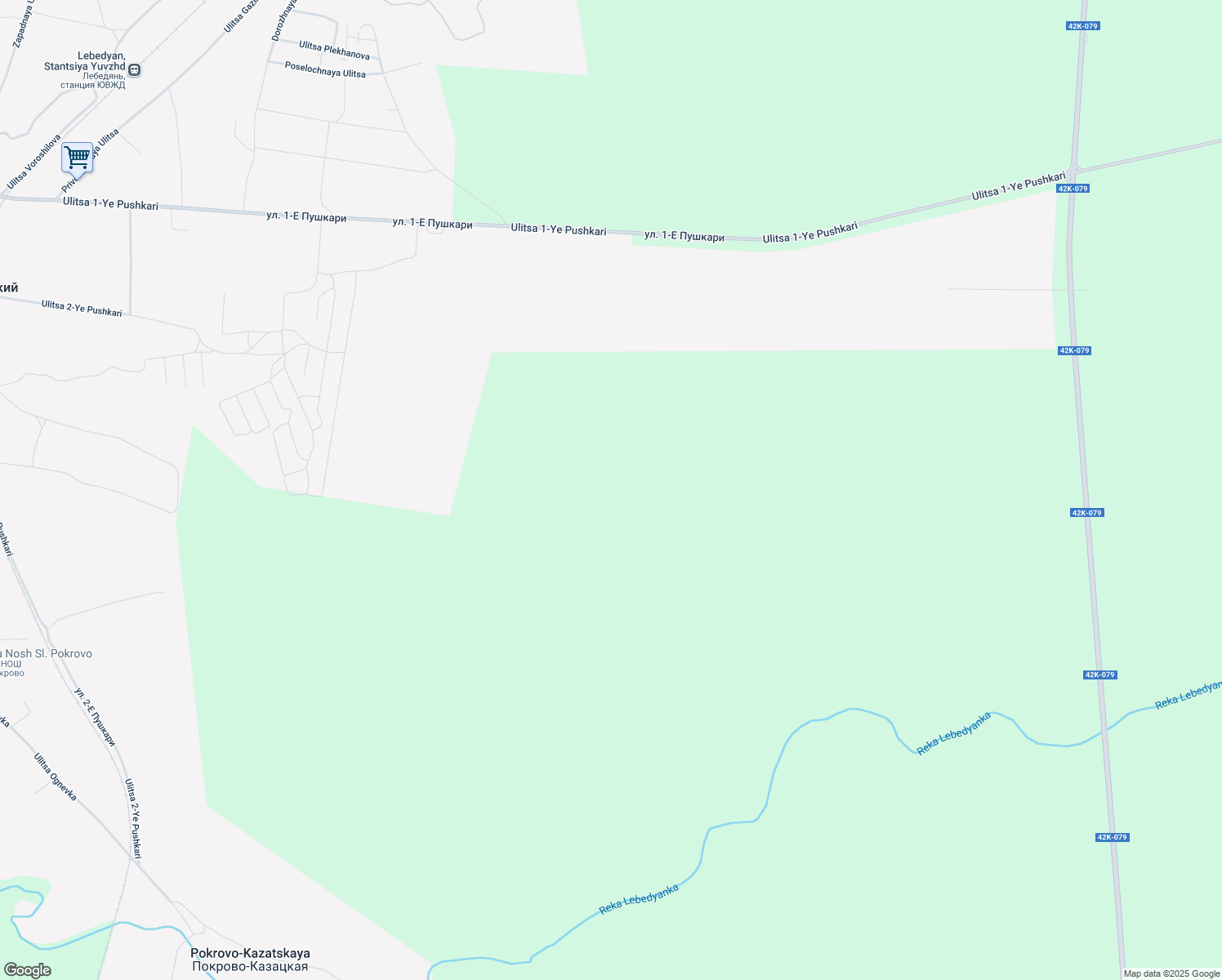 map of restaurants, bars, coffee shops, grocery stores, and more near in Lebedyansky District
