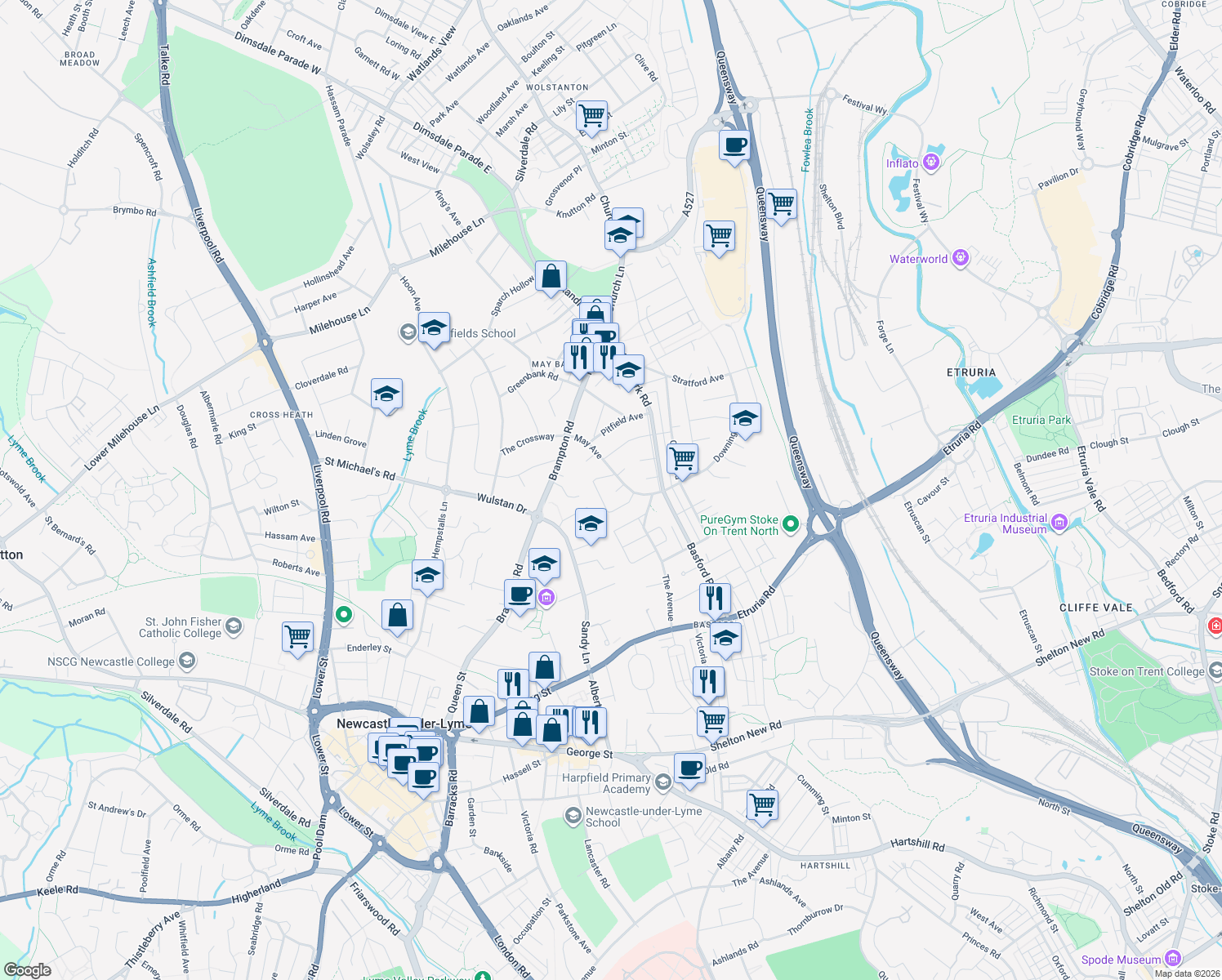 5 Parkside Grove, NewcastleunderLyme England Walk Score