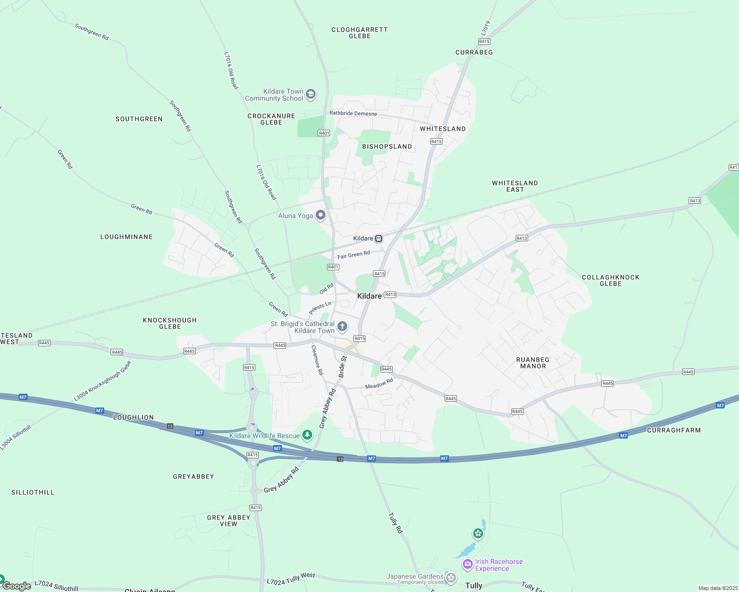 map of restaurants, bars, coffee shops, grocery stores, and more near in Kildare