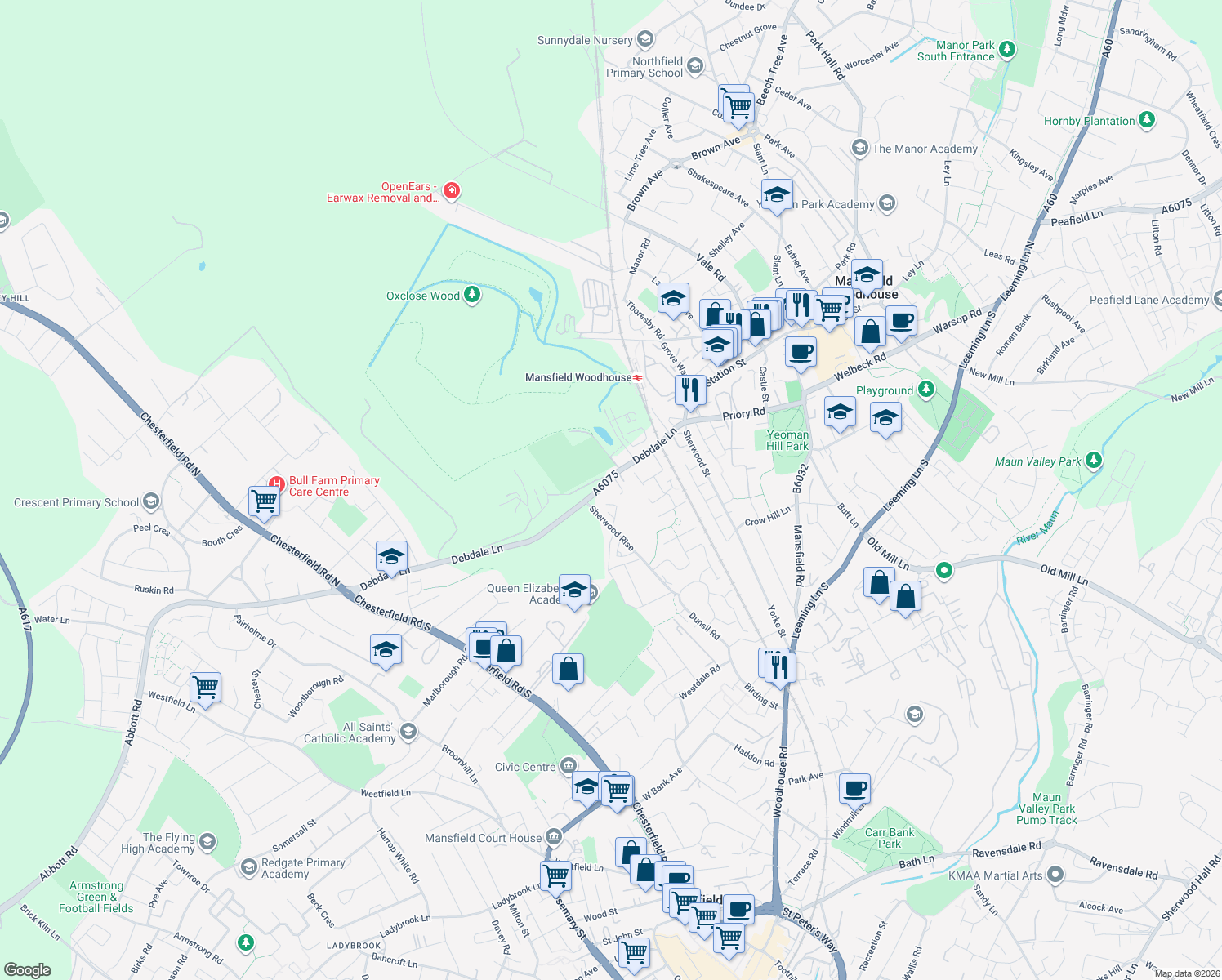 3 Debdale Lane, Mansfield Woodhouse England Walk Score