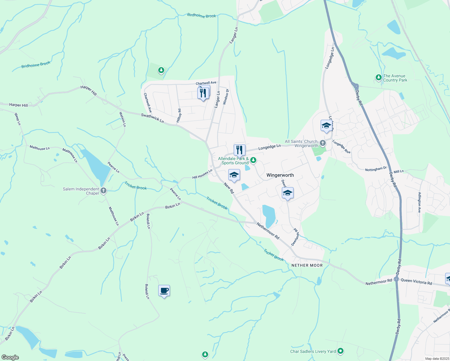 New Road, Wingerworth England Walk Score