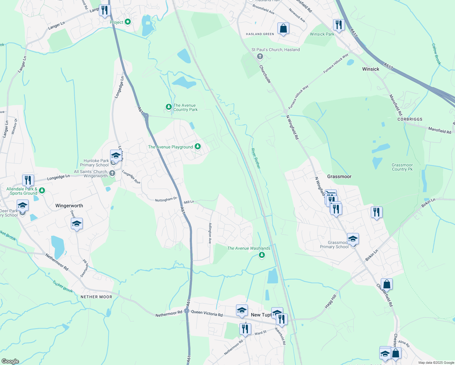 Mill Lane, Wingerworth England Walk Score