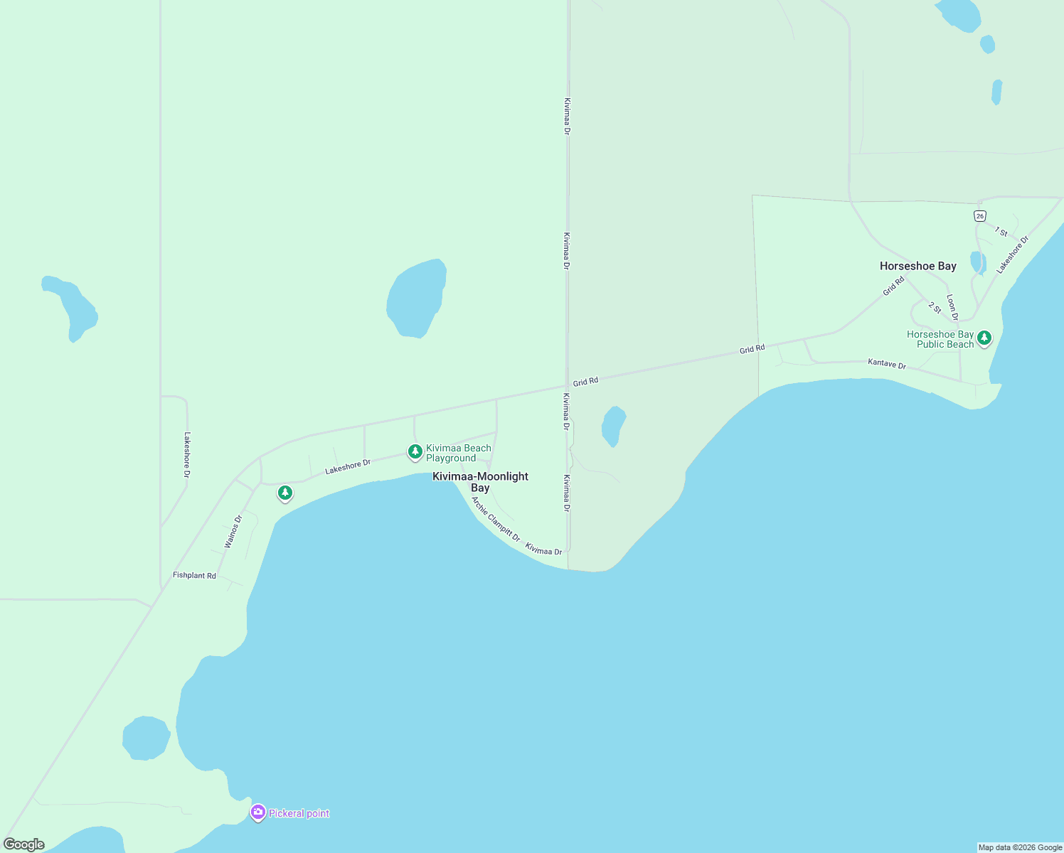 map of restaurants, bars, coffee shops, grocery stores, and more near Mattila Trail in Bright Sand