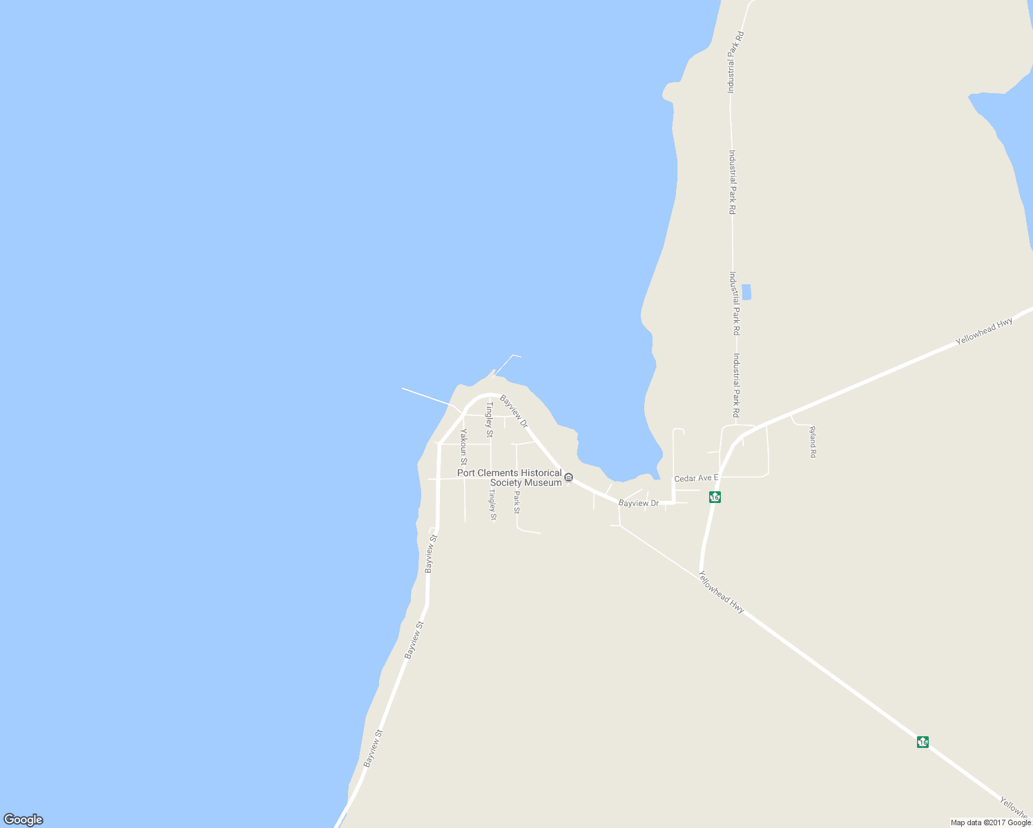 map of restaurants, bars, coffee shops, grocery stores, and more near 60 Bayview Drive in Port Clements