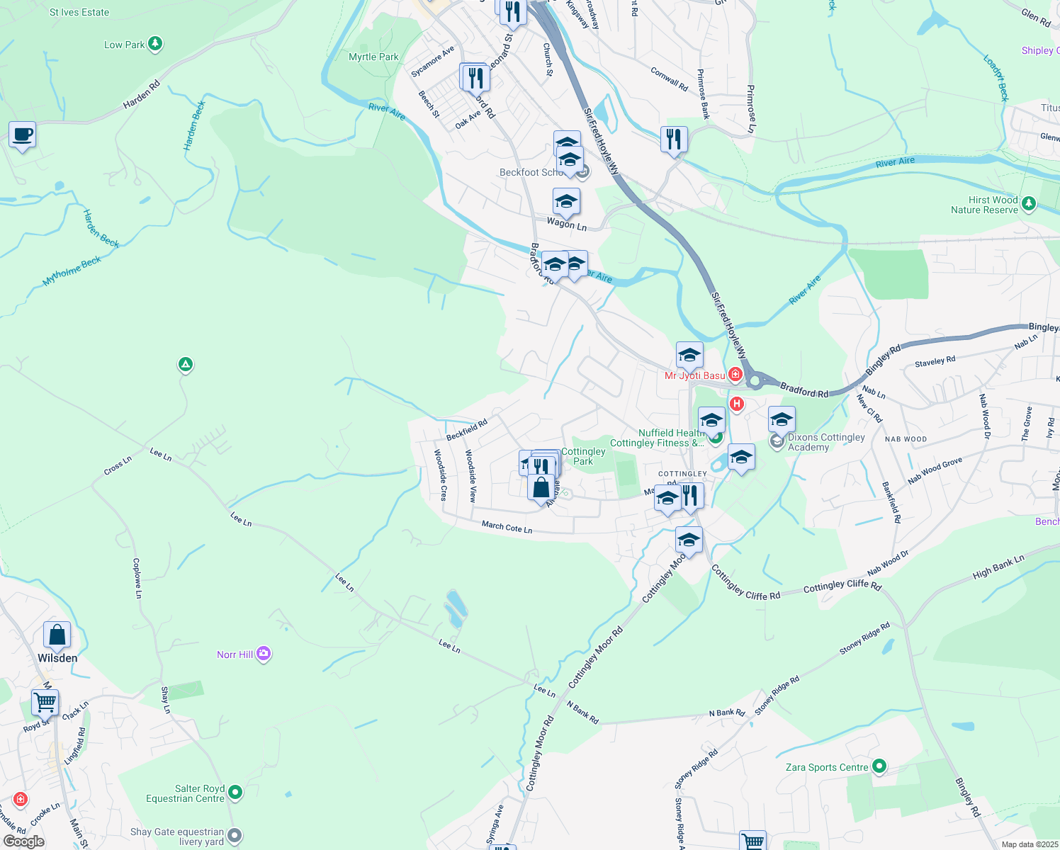 Northfield Crescent, West Yorkshire England Walk Score