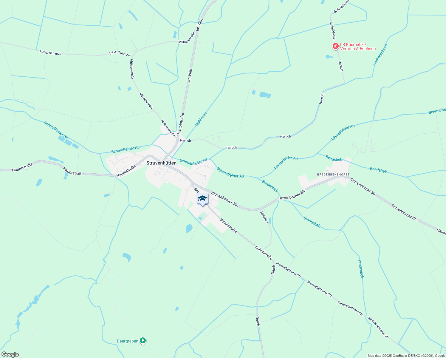 map of restaurants, bars, coffee shops, grocery stores, and more near in Struvenhütten