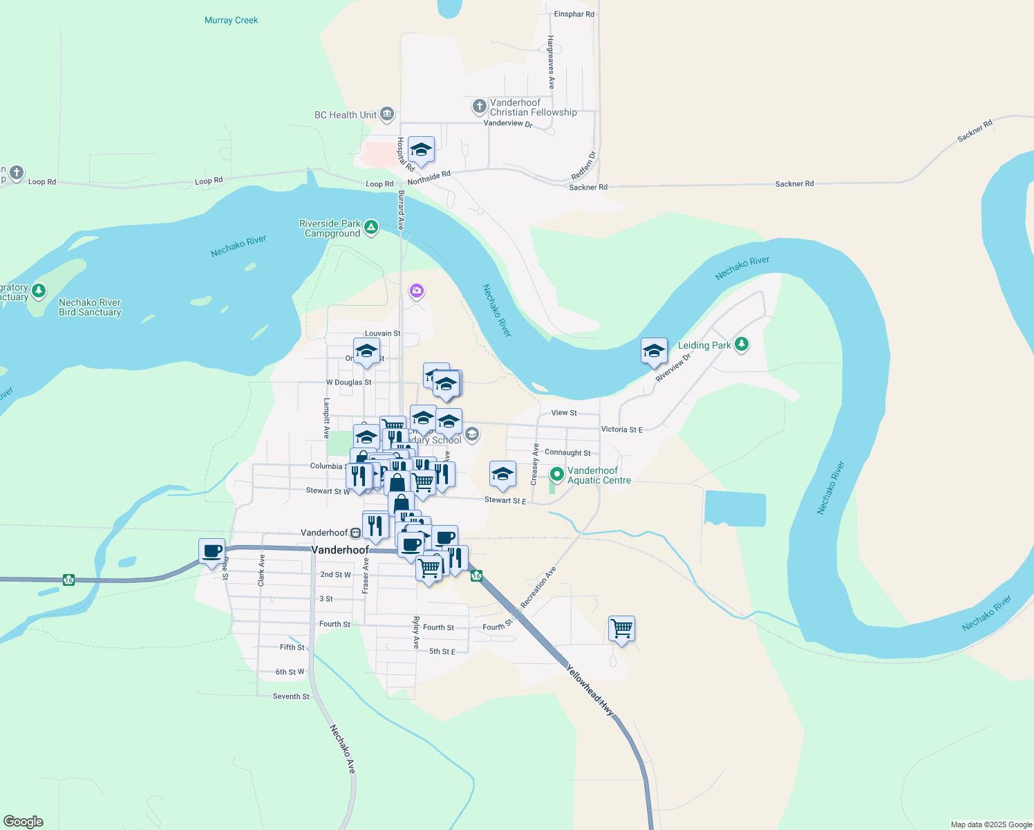 Vanderhoof BC Walk Score