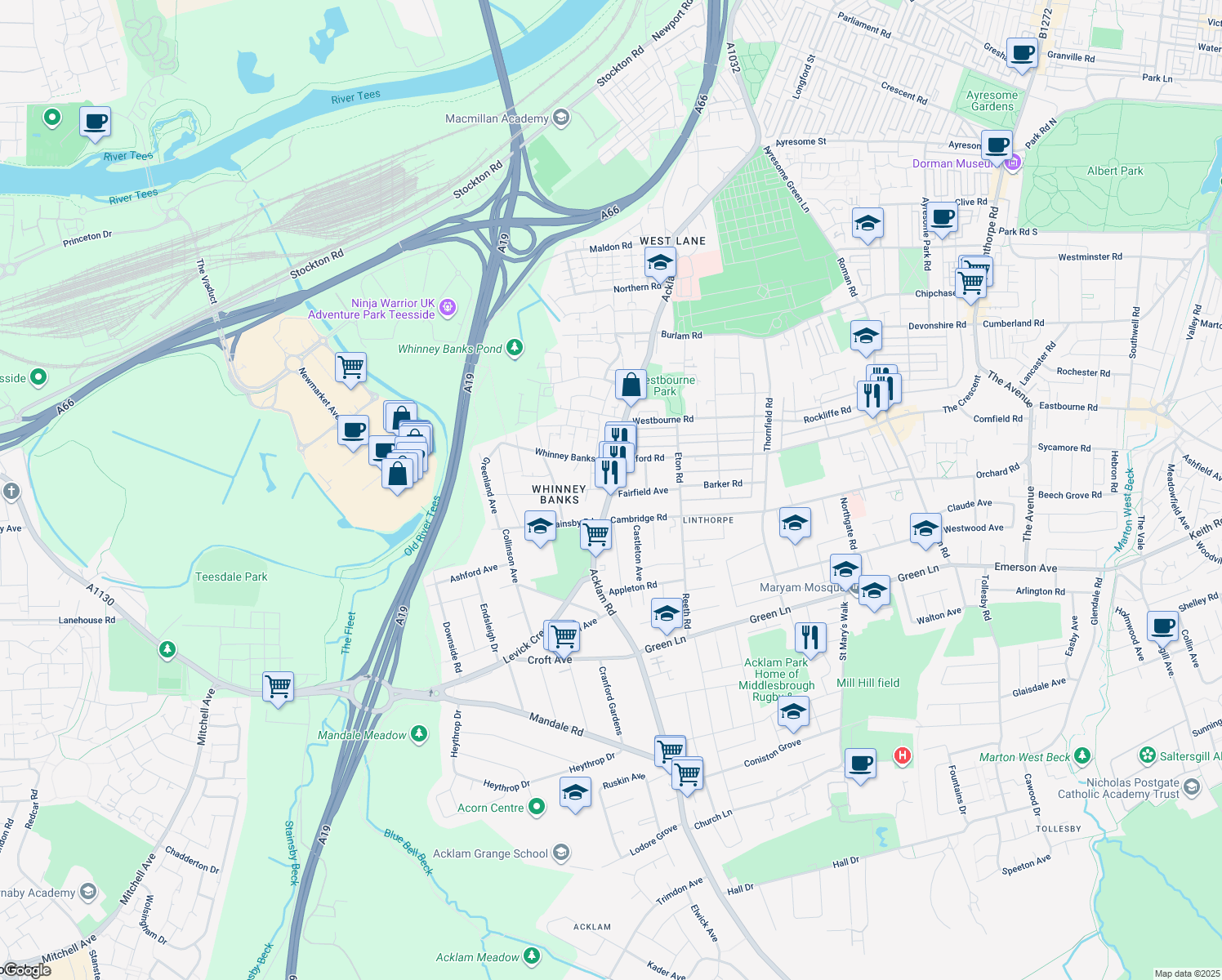 69 Acklam Road, Middlesbrough England Walk Score