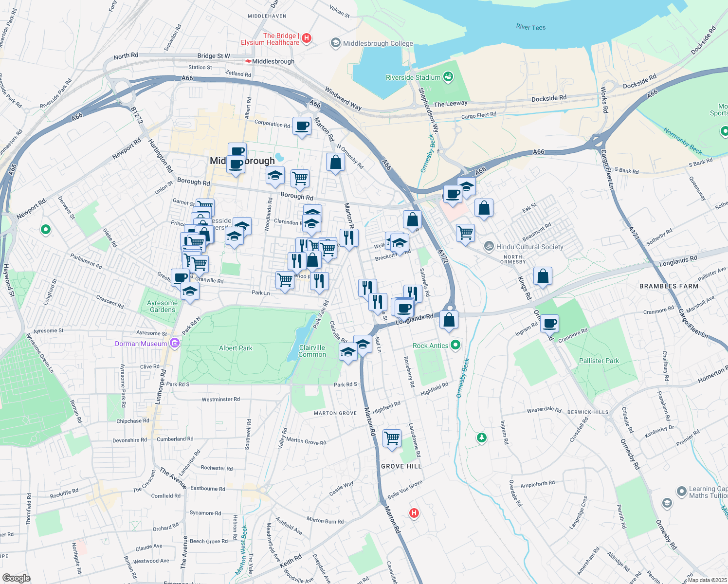 Marton Road, Middlesbrough England Walk Score