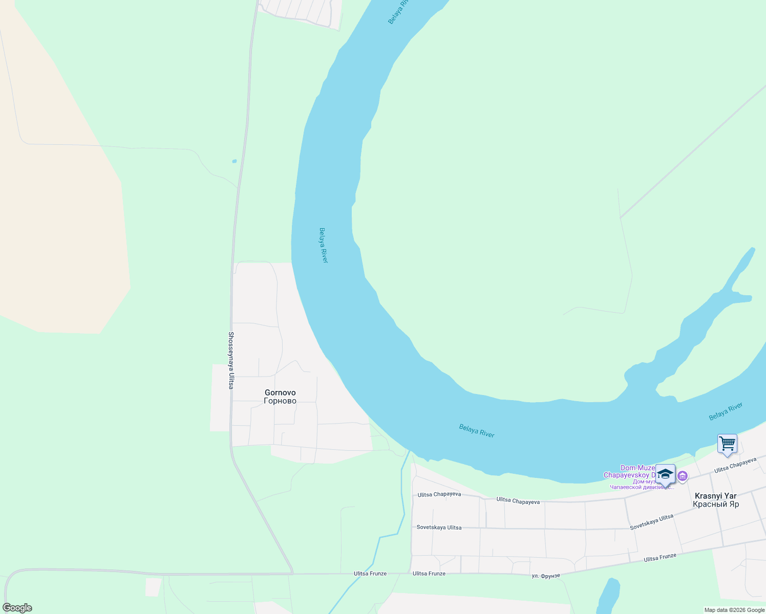 map of restaurants, bars, coffee shops, grocery stores, and more near in Ufimsky District