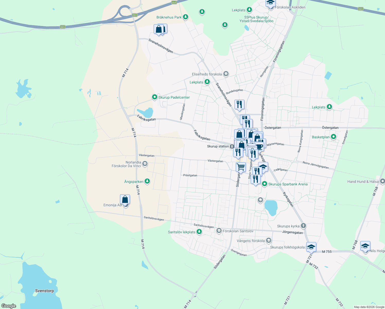 map of restaurants, bars, coffee shops, grocery stores, and more near in 