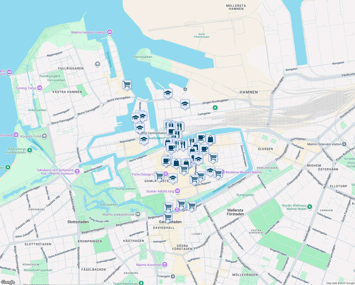 map of restaurants, bars, coffee shops, grocery stores, and more near in 