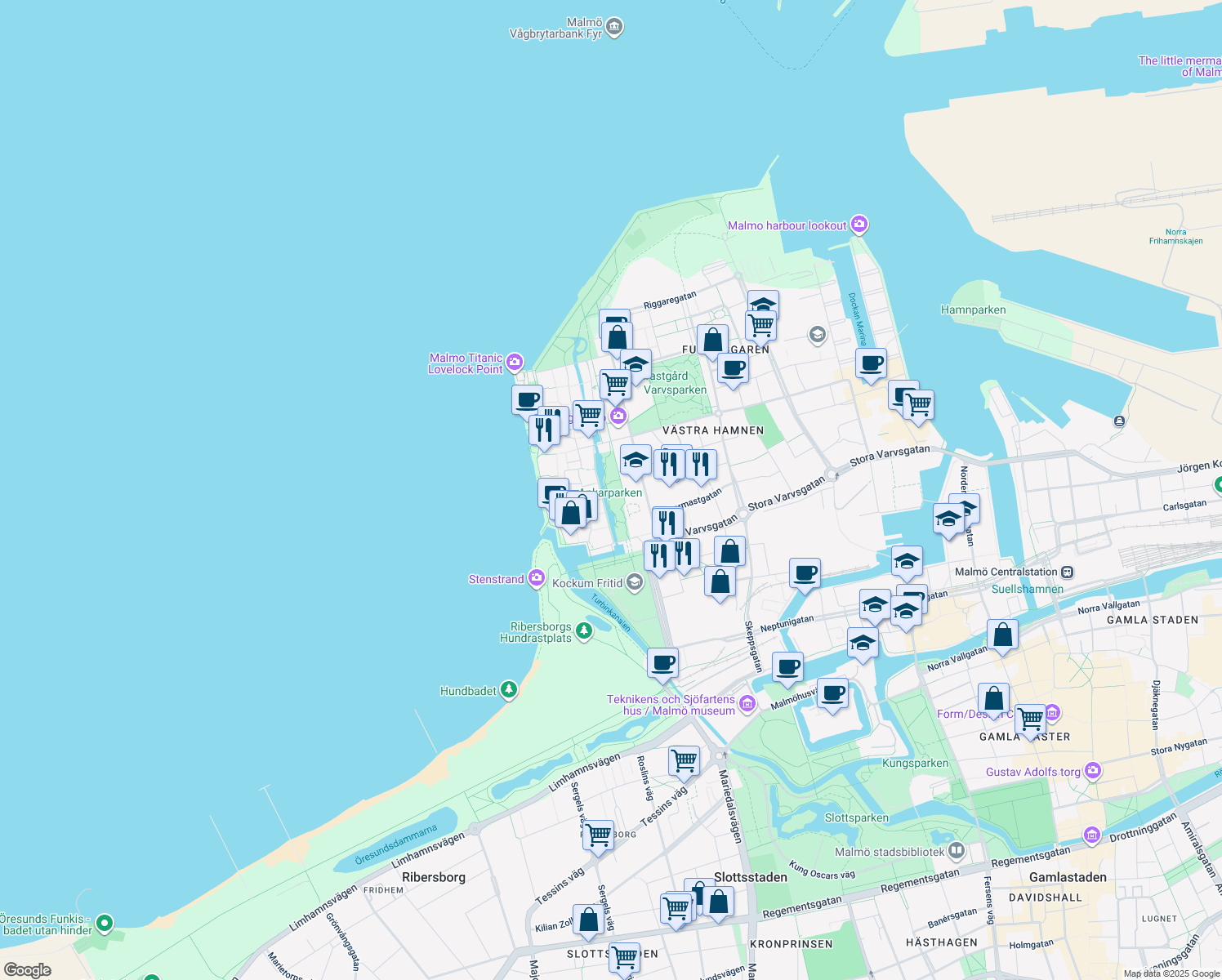 map of restaurants, bars, coffee shops, grocery stores, and more near in 