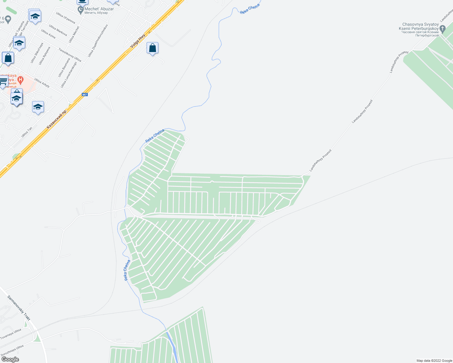 map of restaurants, bars, coffee shops, grocery stores, and more near in 