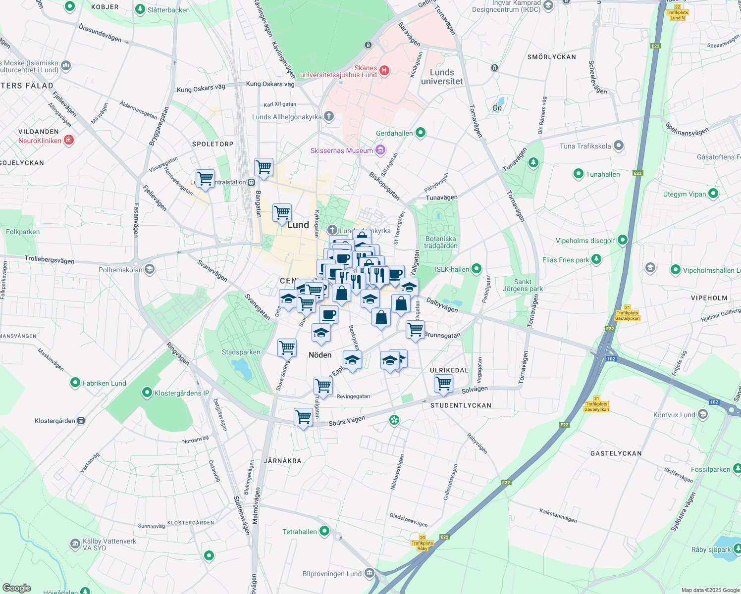 map of restaurants, bars, coffee shops, grocery stores, and more near in 
