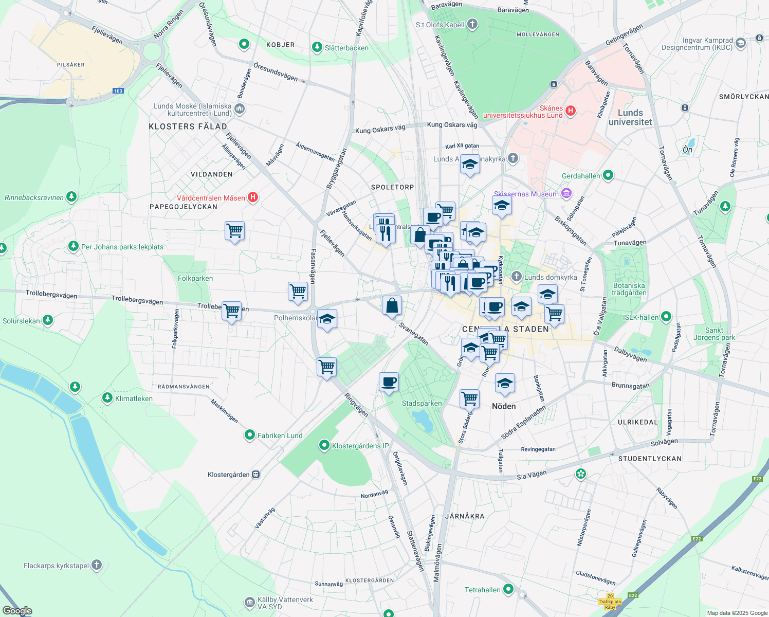 map of restaurants, bars, coffee shops, grocery stores, and more near in 