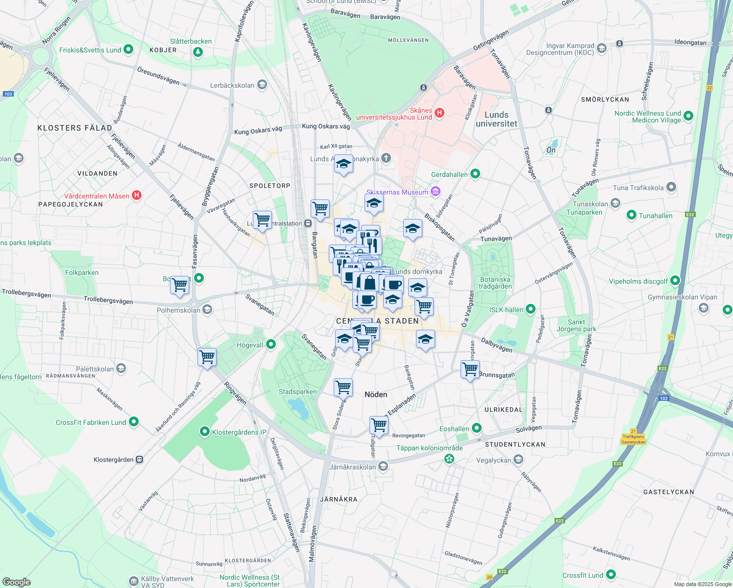 map of restaurants, bars, coffee shops, grocery stores, and more near in 