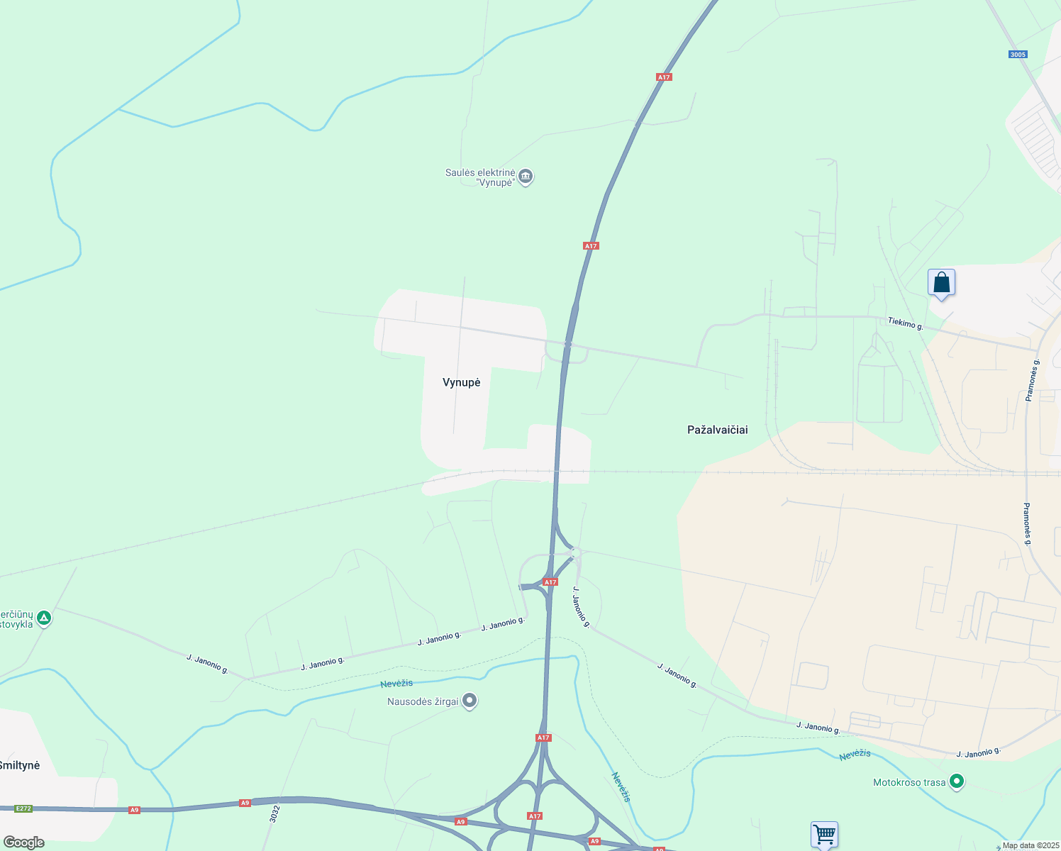 map of restaurants, bars, coffee shops, grocery stores, and more near in Panevėžys district municipality