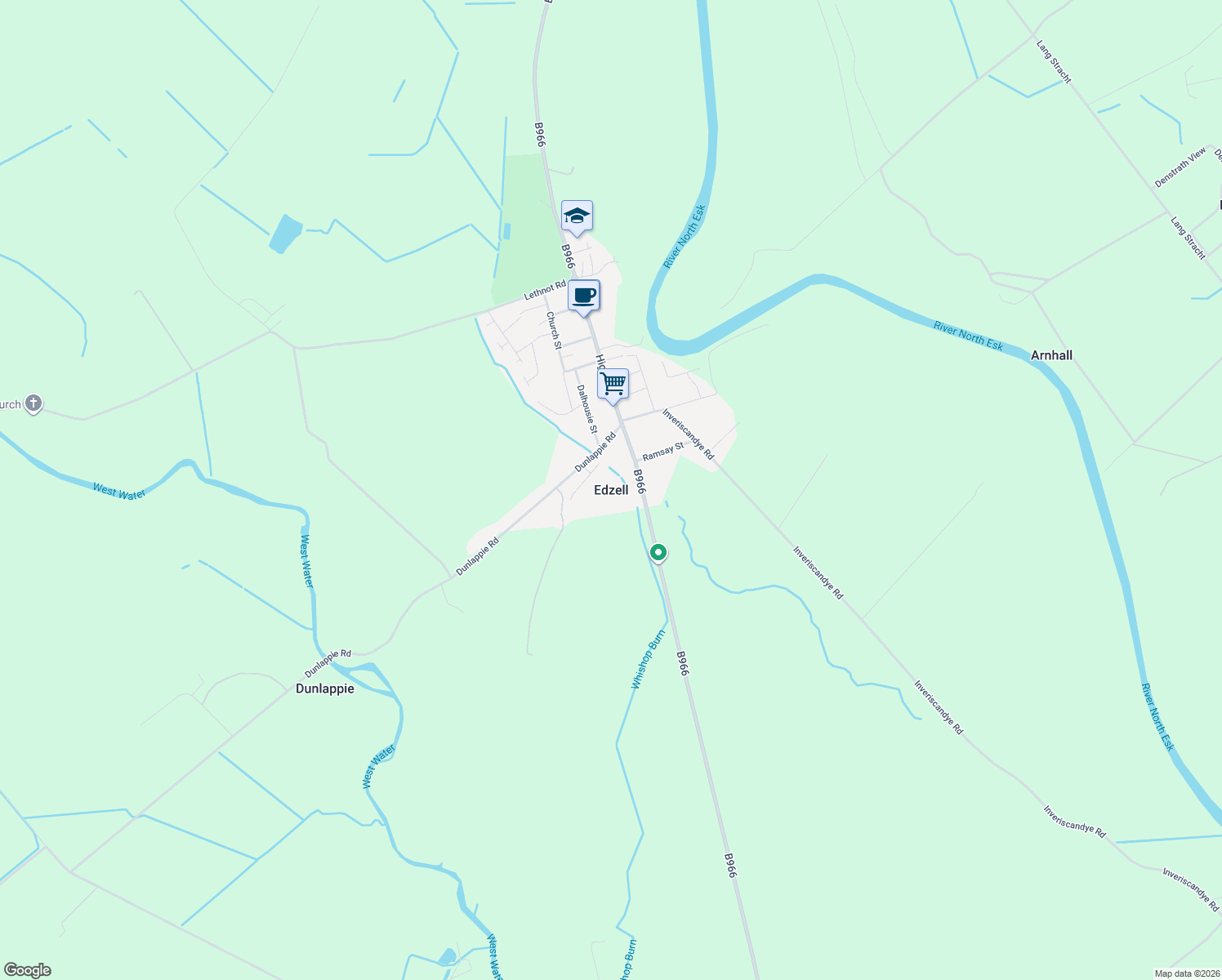 map of restaurants, bars, coffee shops, grocery stores, and more near in Edzell