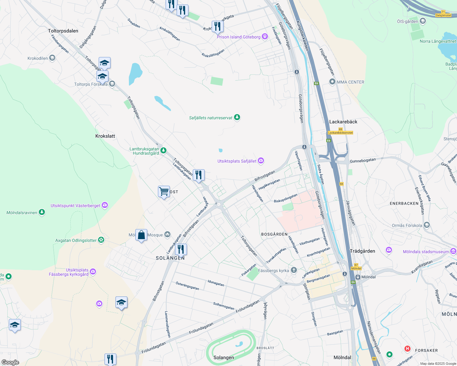map of restaurants, bars, coffee shops, grocery stores, and more near in 
