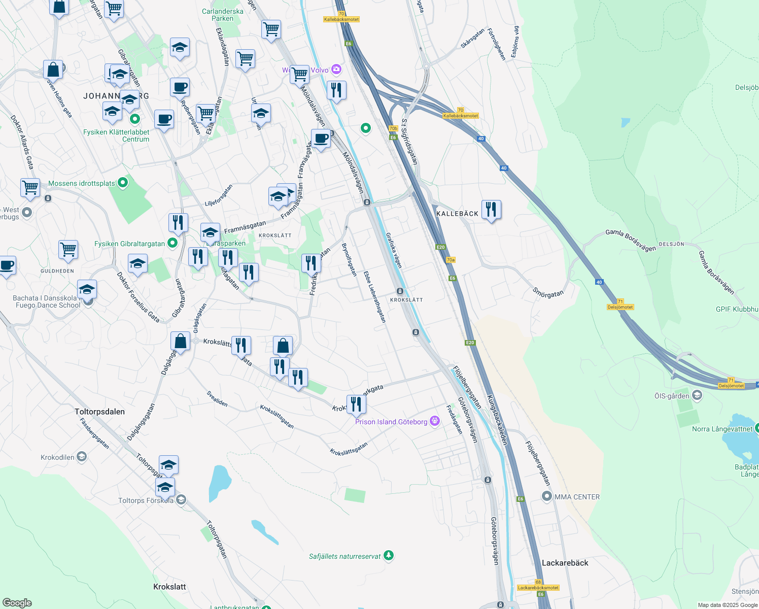 map of restaurants, bars, coffee shops, grocery stores, and more near in 
