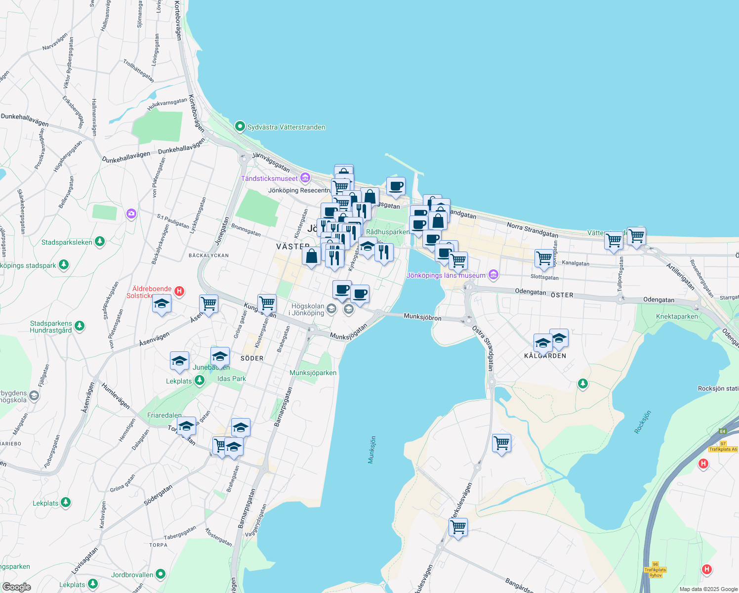 map of restaurants, bars, coffee shops, grocery stores, and more near in 