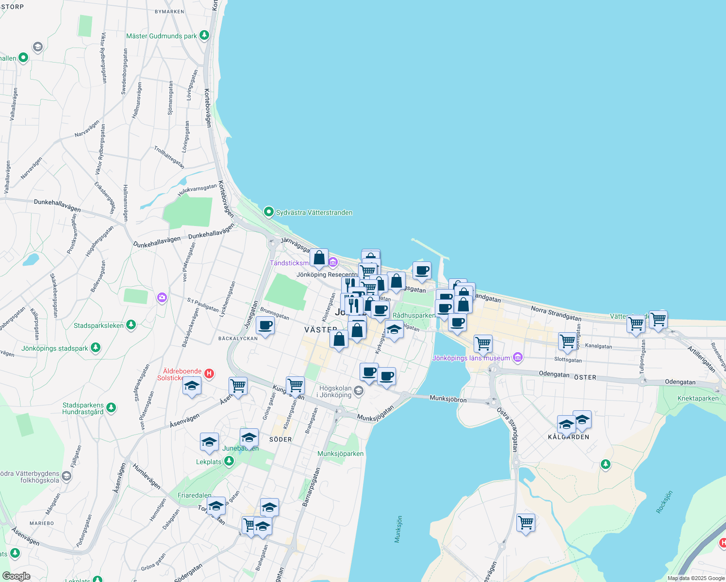 map of restaurants, bars, coffee shops, grocery stores, and more near in 