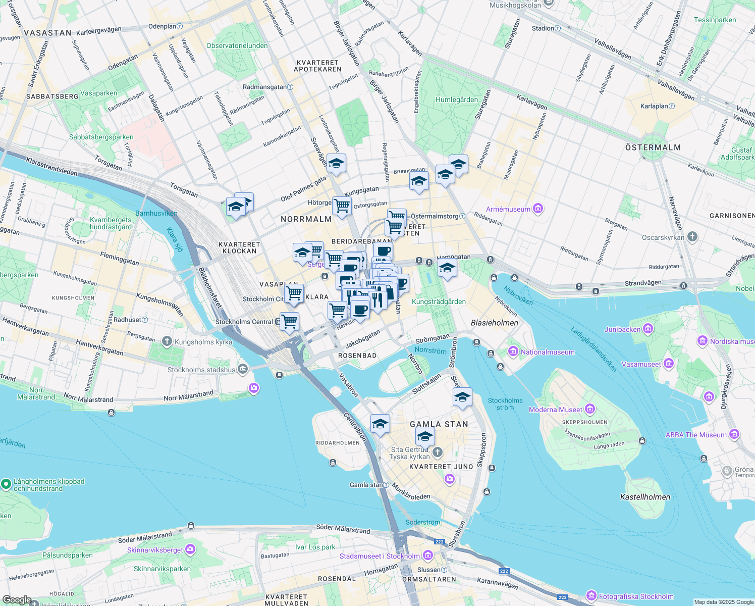 map of restaurants, bars, coffee shops, grocery stores, and more near in 