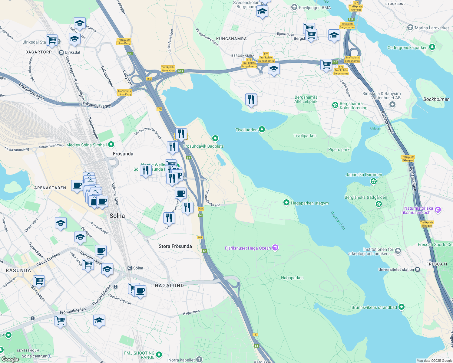 map of restaurants, bars, coffee shops, grocery stores, and more near in 